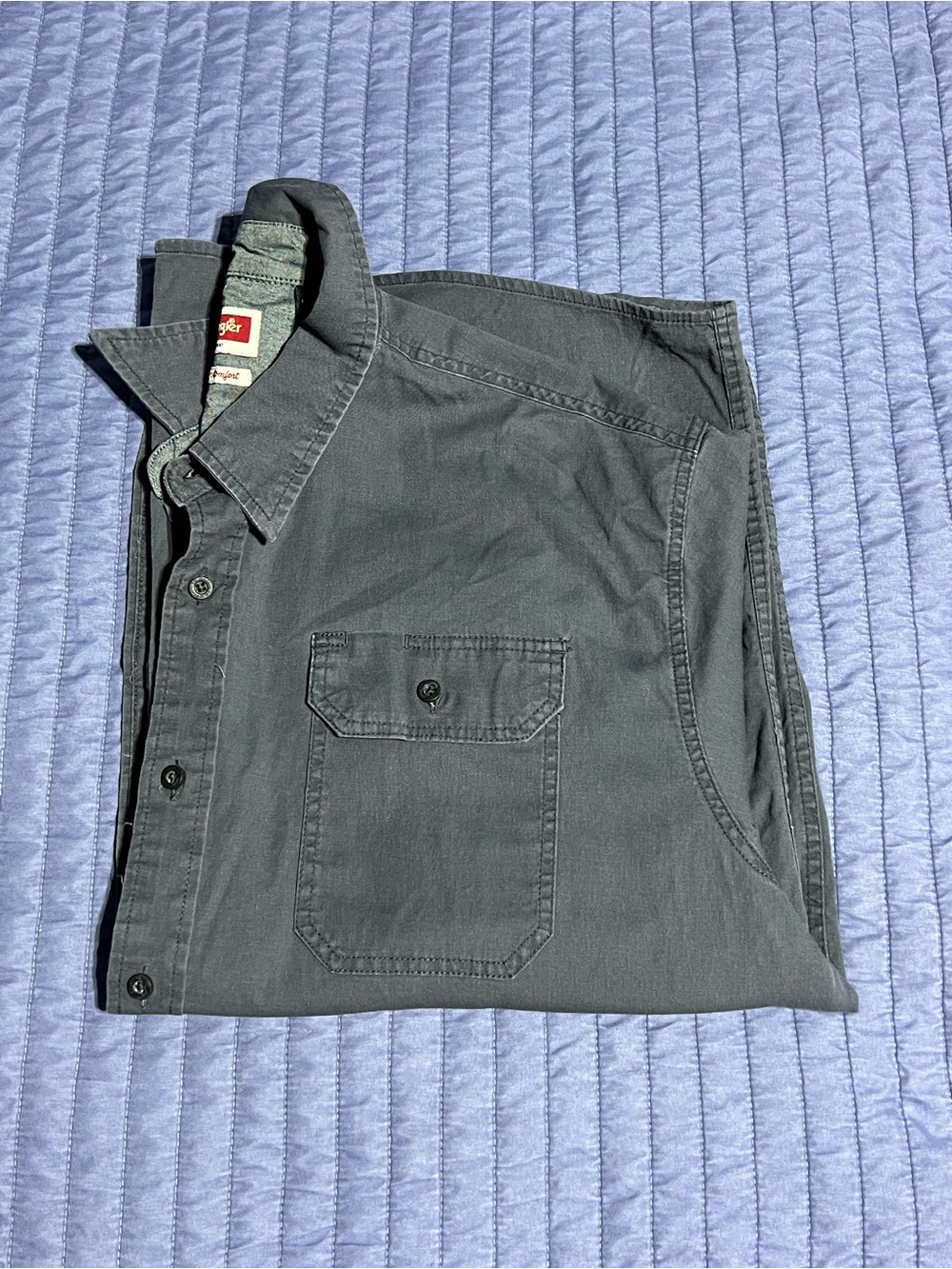 Wrangler Men's Shirt in Charcoal Gray XL